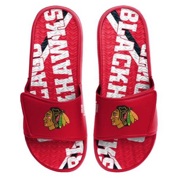 Chicago Blackhawks NHL GEL Sport Shower Sandal Slides