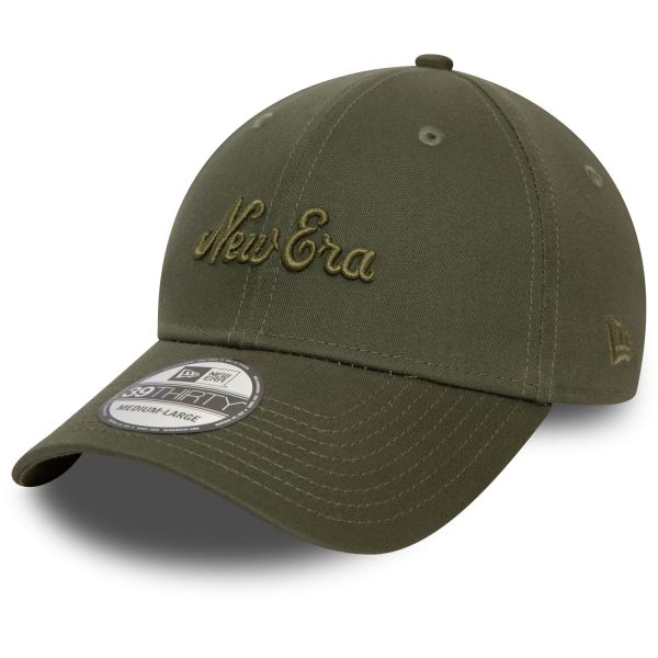 New Era 39Thirty Stretch Cap - BRAND SCRIPT olive