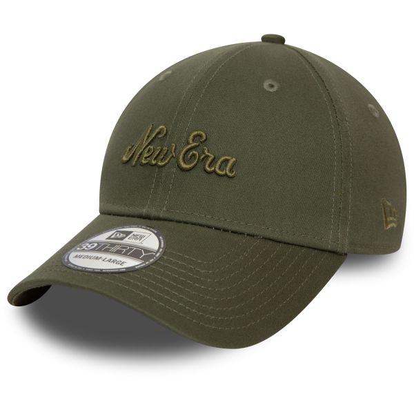 New Era 39Thirty Stretch Cap - BRAND SCRIPT oliv