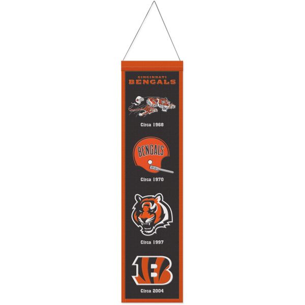 Cincinnati Bengals EVOLUTION NFL Wool Banner 80x20cm