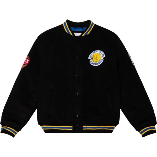 M&N Heavyweight Wool Varsity Veste - Golden State Warriors