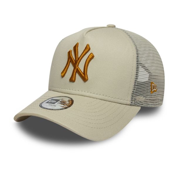 New Era Kinder Trucker Cap - New York Yankees beige