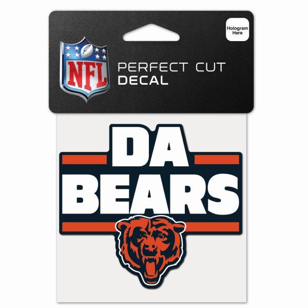 NFL Perfect Cut 10x10cm Aufkleber Chicago Bears SLOGAN