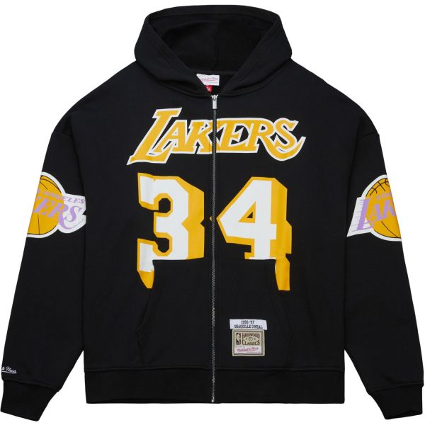 M&N Oversized Zip Hoody - Los Angeles Lakers Shaquille O.