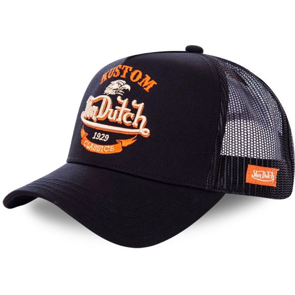 Von Dutch Trucker Mesh Snapback Cap - KUSTOM schwarz
