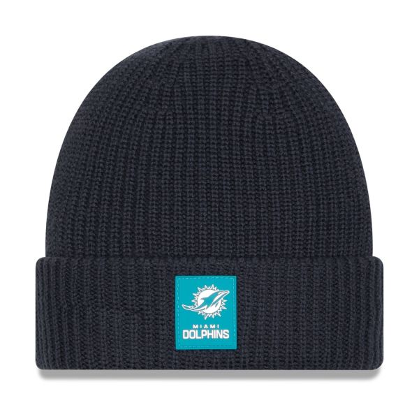 New Era Knit Bonnet D'Hiver SIDELINE Miami Dolphins