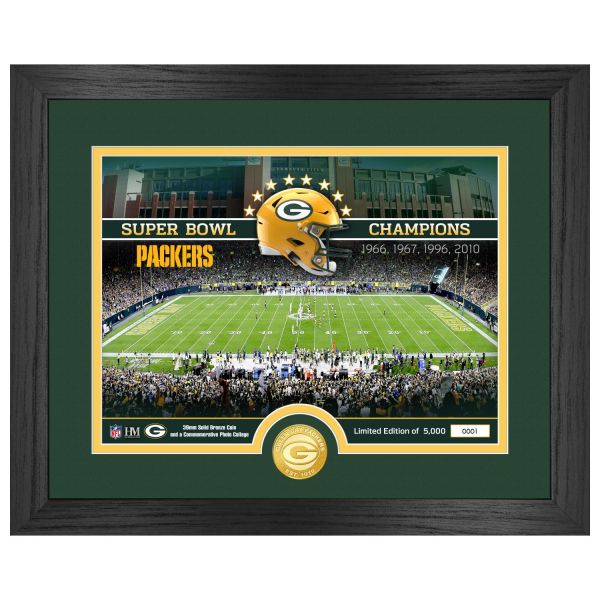 Green Bay Packers NFL Stadion Golden Coin Bild 40x33cm