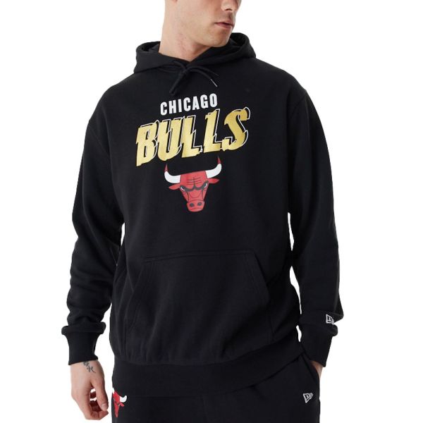 New Era Oversized Hoody - METALLIC Chicago Bulls