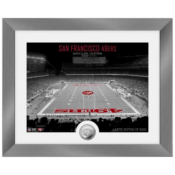 San Francisico 49ers NFL Stadion Silber Coin Bild 40x33cm