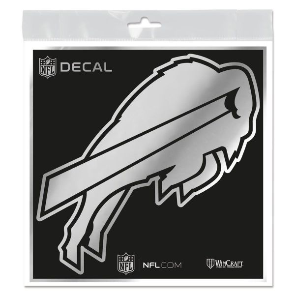 NFL Decal Sticker 15x15cm - METALLIC Buffalo Bills