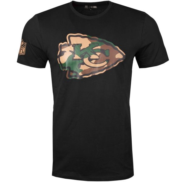 New Era Shirt - NFL Kansas City Chiefs noir / wood camo