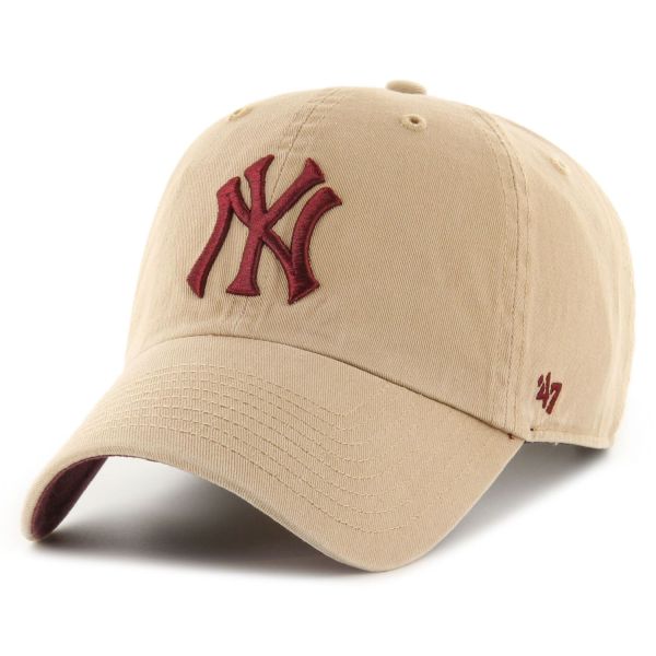 47 Brand Ballpark Cap CLEAN UP New York Yankees khaki beige