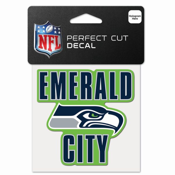 NFL Perfect Cut 10x10cm Autocollant Seattle Seahawks SLOGAN