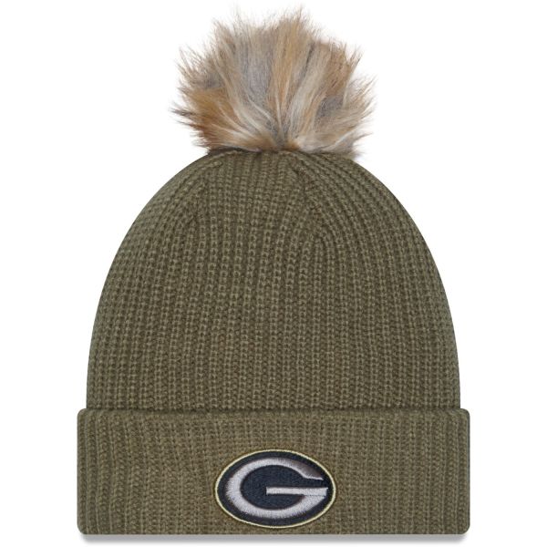 New Era Womens Beanie - SALUTE TO SERVICE Green Bay Packers