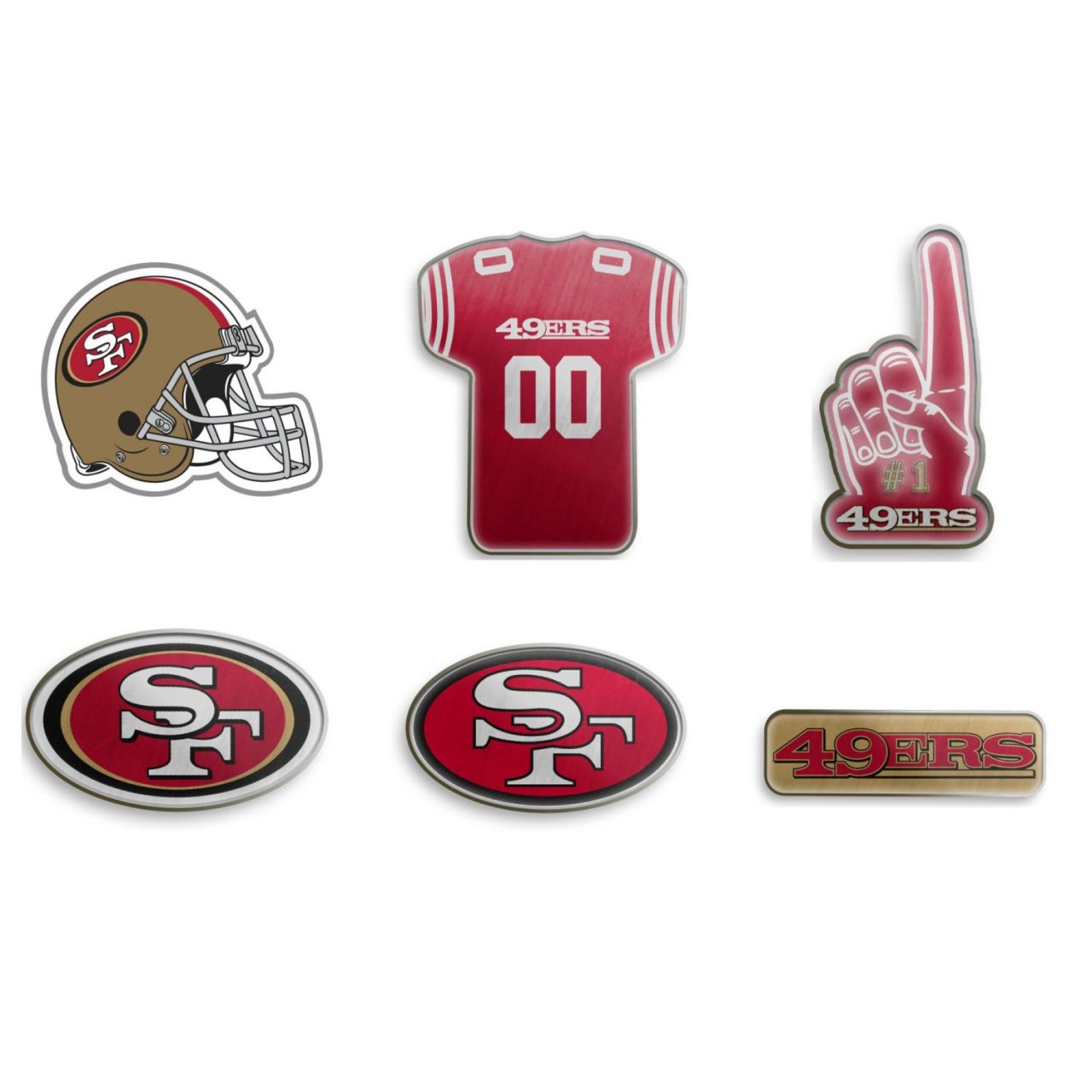 amfoo - San Francisco 49ers NFL Pin Badge Anstecknadel 6er Set