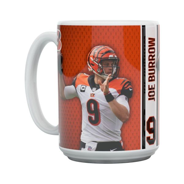 Joe Burrow MOTION Cincinnati Bengals NFL 15oz Mug