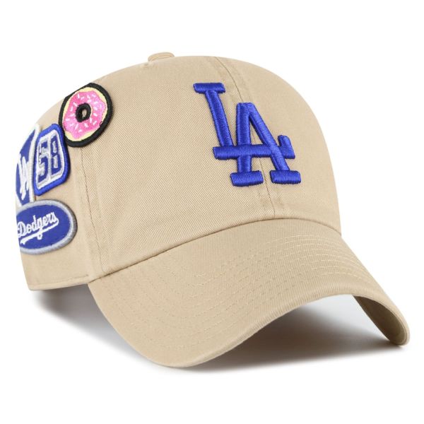 47 Brand Strapback Cap - BADGES Los Angeles Dodgers khaki