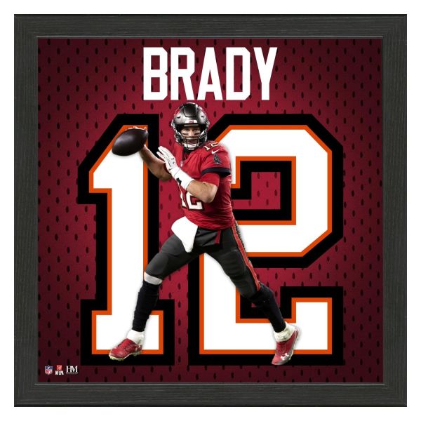 Tom Brady Tampa Bay Buccaneers Impact Jersey Frame