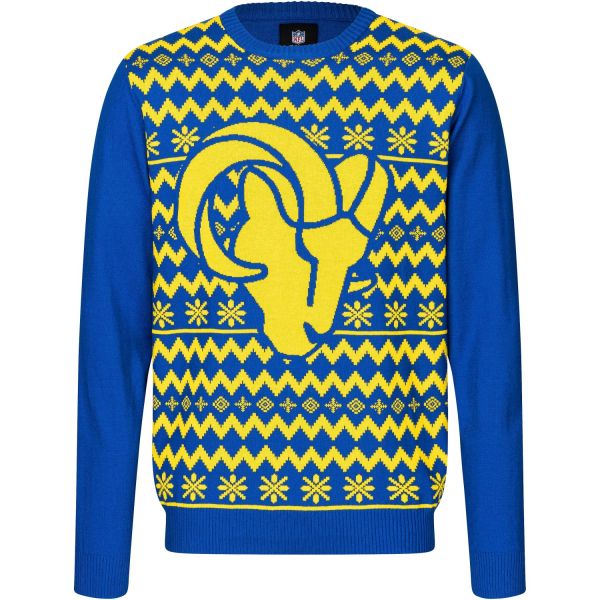 NFL Winter Sweater XMAS Strick Pullover Los Angeles Rams