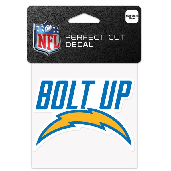 NFL Perfect Cut 10x10cm Autocollant Los Angeles Chargers SLG