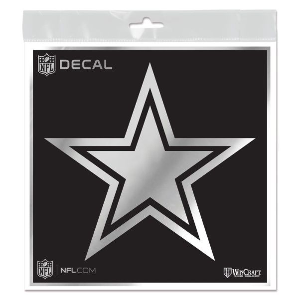NFL Decal Sticker 15x15cm - METALLIC Dallas Cowboys