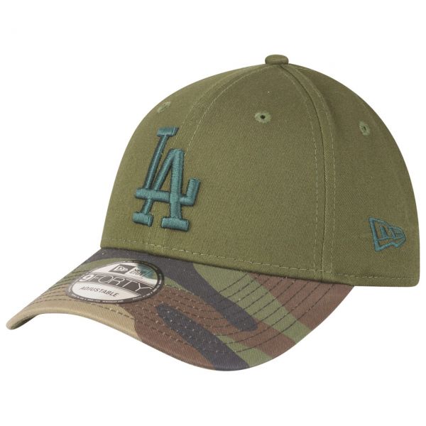 New Era 9Forty Strapback Cap - Los Angeles Dodgers oliv camo