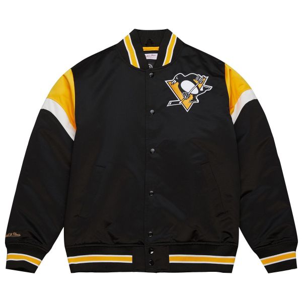 M&N Heavyweight Satin Jacket NHL Pittsburgh Penguins
