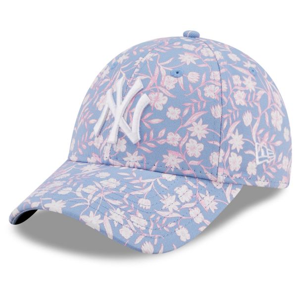 New Era 9Forty Damen Cap - FLORAL New York Yankees sky