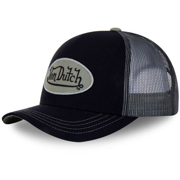 Von Dutch Trucker Mesh Snapback Cap - OVAL PATCH schwarz