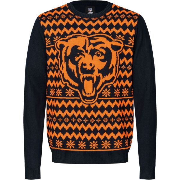 NFL Winter Sweater XMAS Knit Pullover - Chicago Bears