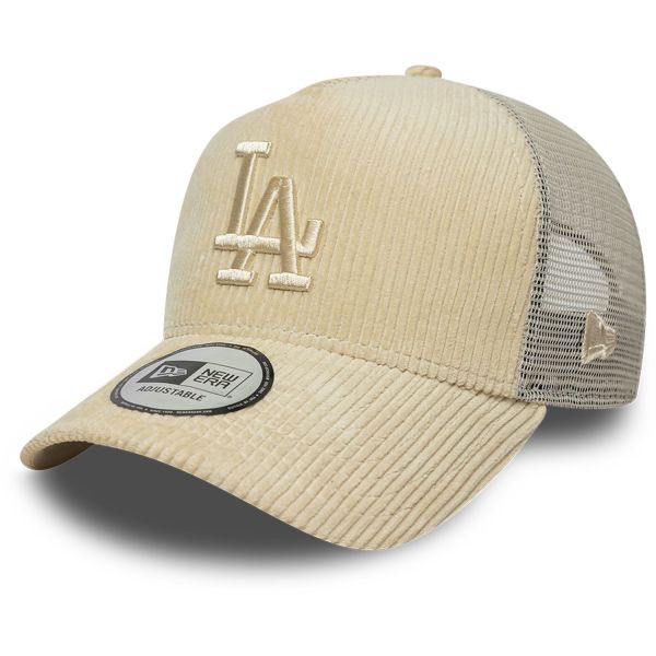 New Era A-Frame Trucker Cap - CORD Los Angeles Dodgers stone