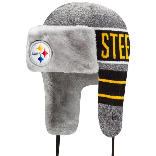 New Era Chapeau d'hiver FROSTY TRAPPER - Pittsburgh Steelers