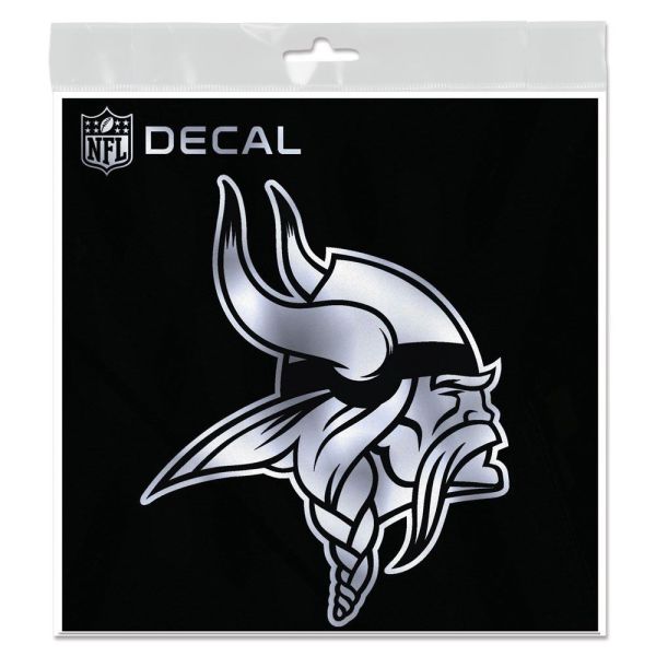 NFL Decal Sticker 15x15cm - METALLIC Minnesota Vikings