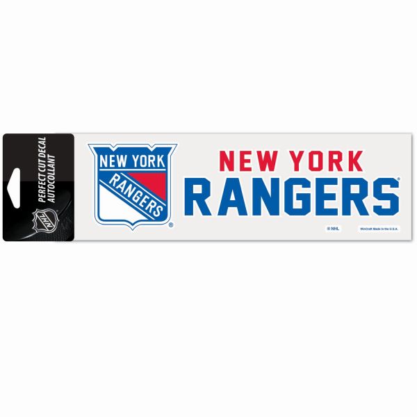 NHL Perfect Cut Autocollant 8x25cm New York Rangers