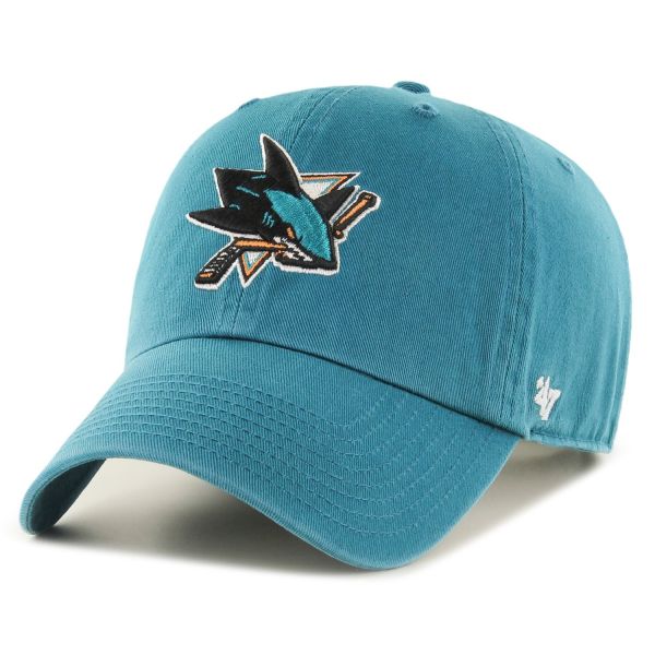 47 Brand Strapback Cap - CLEAN UP San Jose Sharks teal