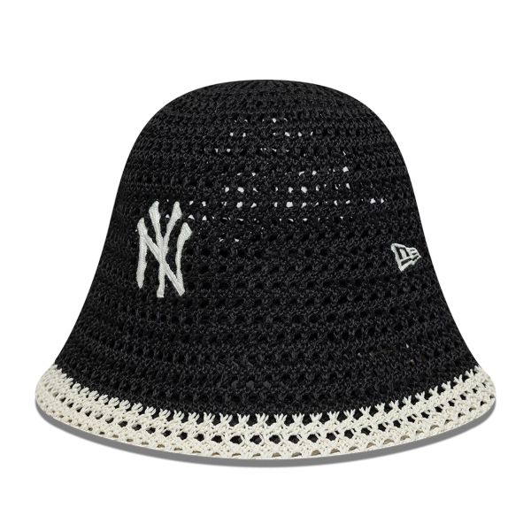 New Era Womens Bucket Hat - KNIT NY Yankees black