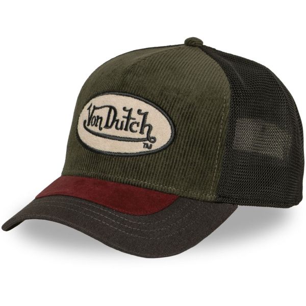 Von Dutch Trucker Mesh Snapback Cap SHIELD Kord oliv
