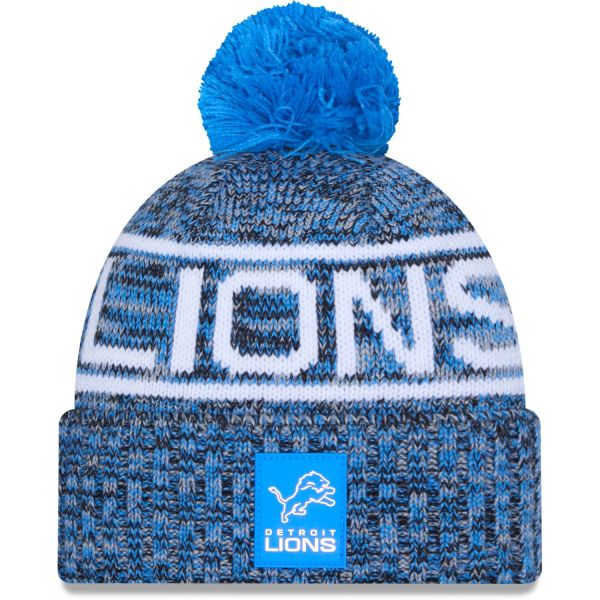 New Era Pompon Bonnet D'Hiver SIDELINE Detroit Lions