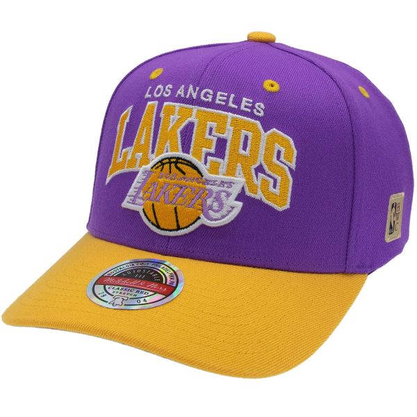 M&N Stretch Snapback Classic Red Cap Los Angeles Lakers lila