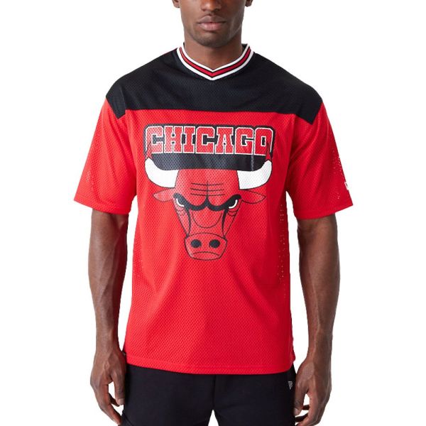 New Era Oversized Shirt - MESH JERSEY Chicago Bulls