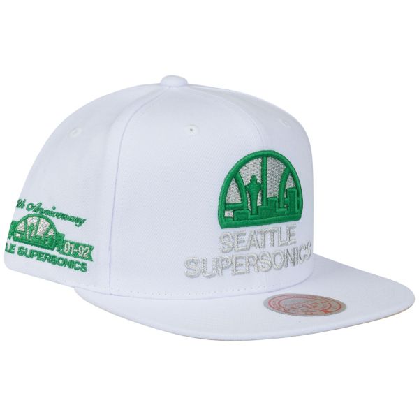 Mitchell & Ness Snapback Cap WINTER WHITE Seattle SuperSonic