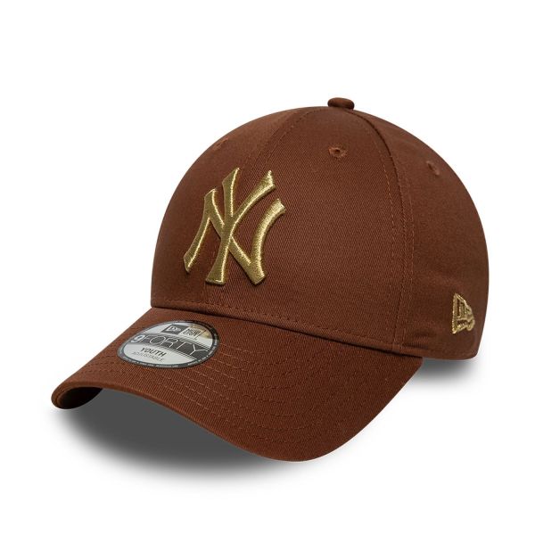 New Era 9Forty Kids Cap - METALLIC New York Yankees brown
