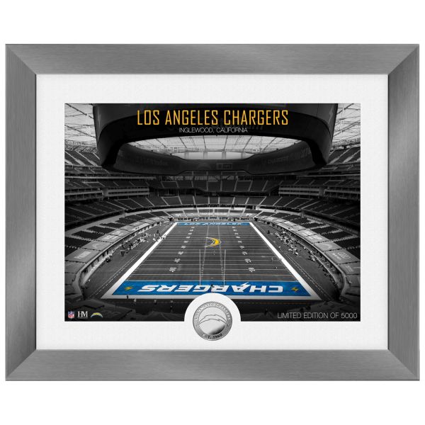 Los Angeles Chargers NFL Stadion Silber Coin Bild 40x33cm