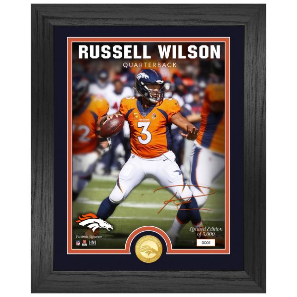 Russell Wilson Denver Broncos NFL Signature Coin Photo Mint
