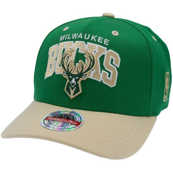 M&N Stretch Snapback Classic Red Cap - Milwaukee Bucks