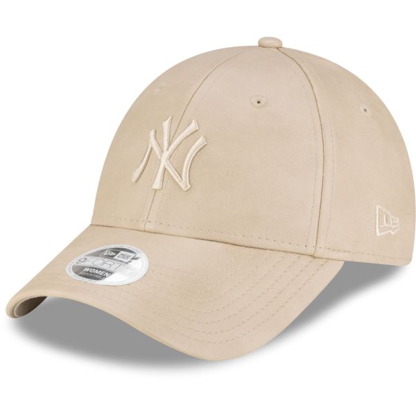 New Era 9Forty Damen Cap - KUNSTLEDER NY Yankees beige