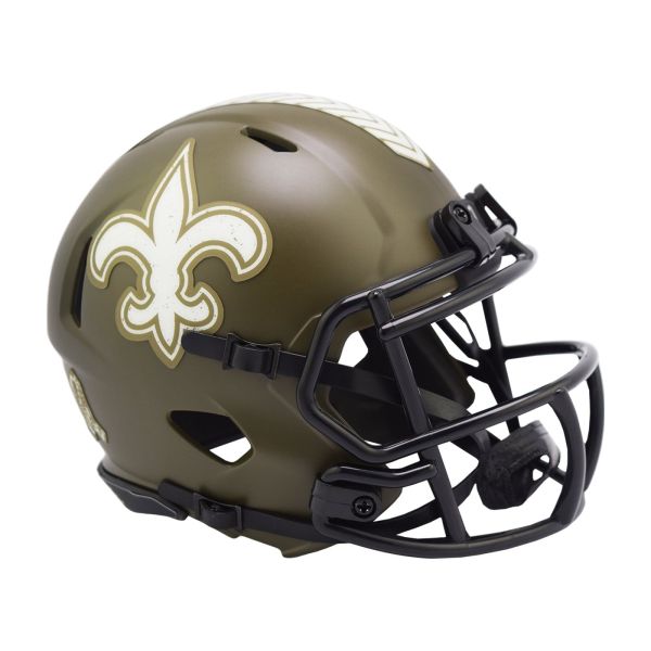 Riddell Speed Mini Football Helm SALUTE New Orleans Saints