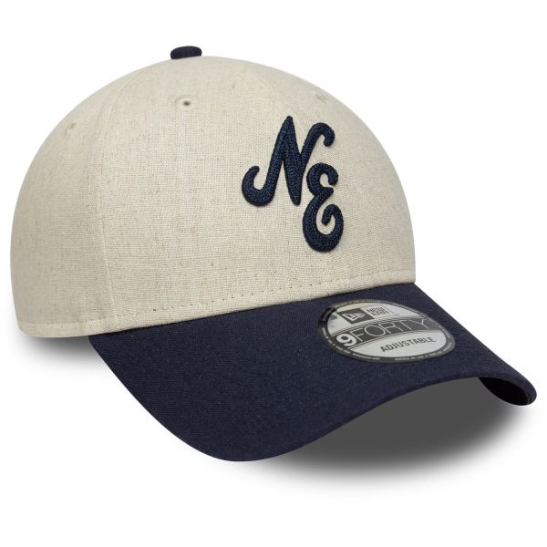 New Era 9Forty Strapback Cap - LEINEN Brand Script beige
