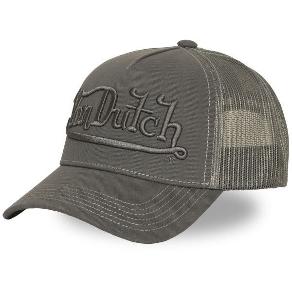 Von Dutch Trucker Mesh Snapback Cap - 3D LOGO grau