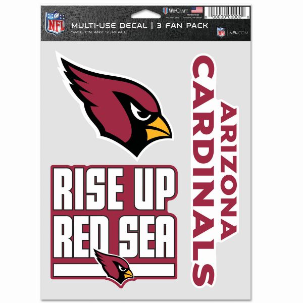 NFL Decal Sticker Multi Use Set 20x15cm - Arizona Cardinals